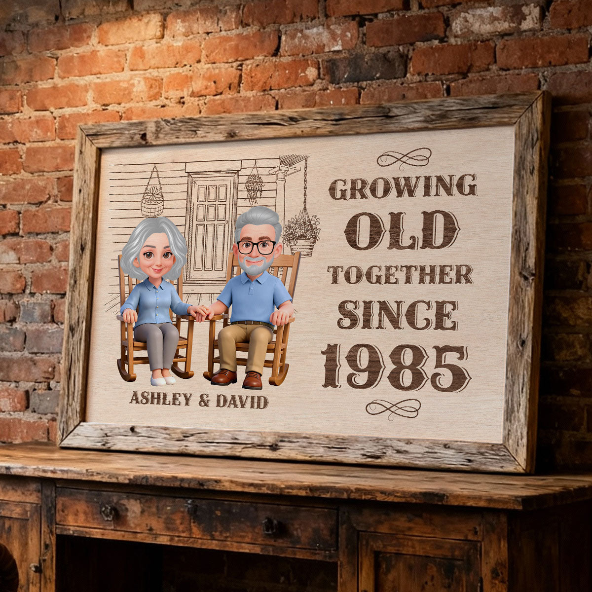 Eternal Love Couple Growing Old Together - Personalized Poster - Valentine's Day Gift For Couple