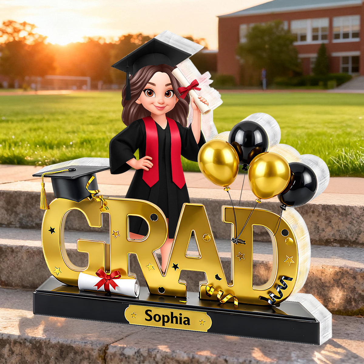 Grad Senior Class of 2026, 2027 - Personalized Acrylic Block Plaque - Heartfelt Gift for Daughter, Son, Grandkids