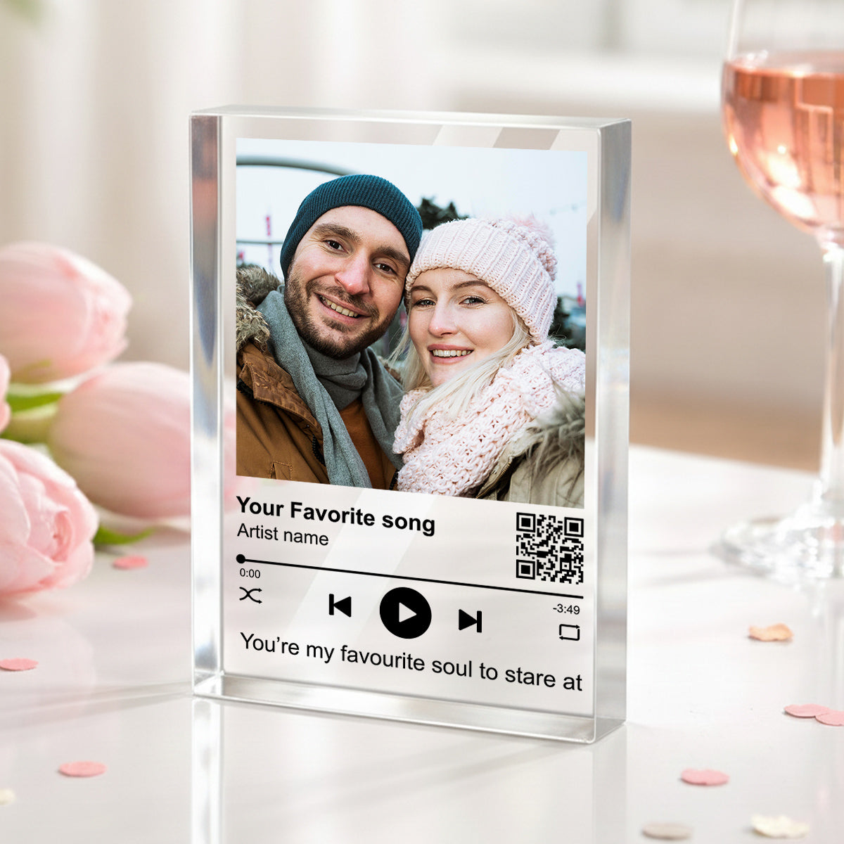 Custom Your Favorite Song - Personalized Acrylic Block Plaque -Sentimental Valentine's Day Gift for her, for him