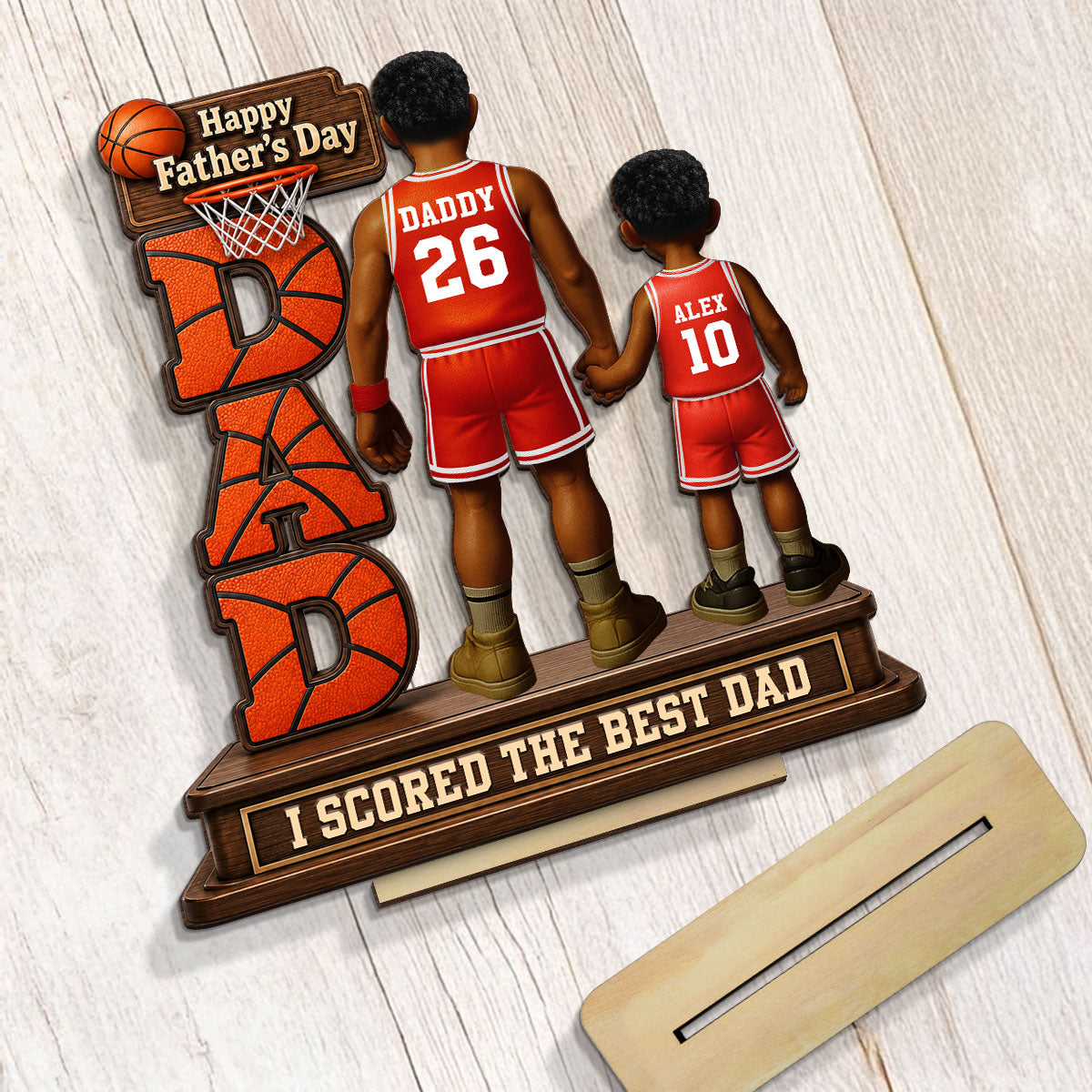 Basketball Dad Legend You Are Our MVP - Personalized 2-Layered Wooden Plaque -  Gift For Dad, Husband, Basketball Fans