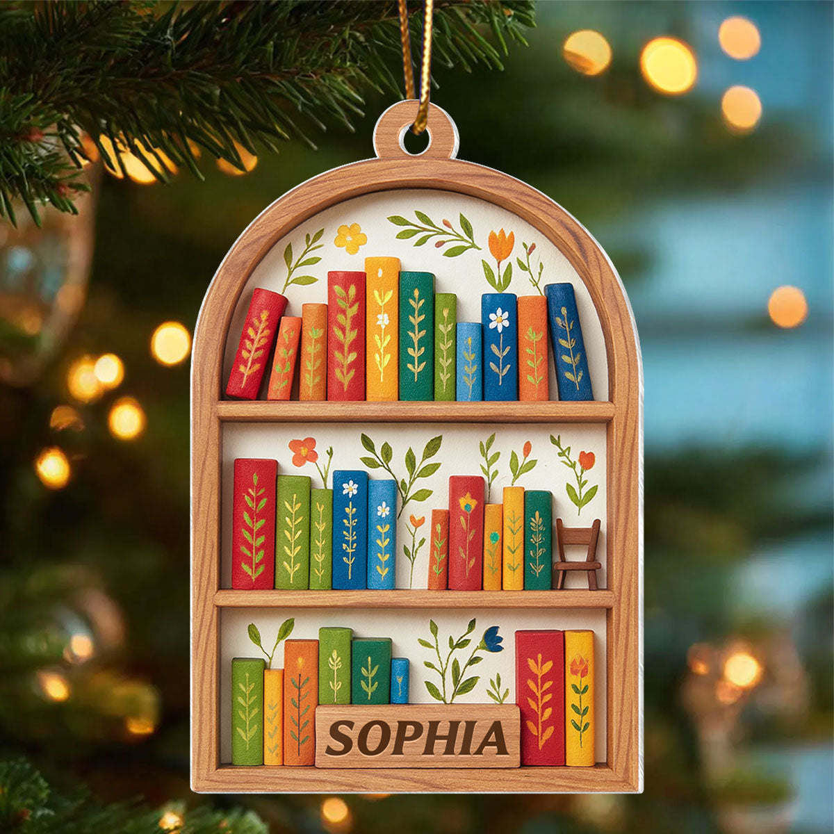 Quiet Moments With Books – Personalized Acrylic Ornament – Sentimental Gift for Book Lovers