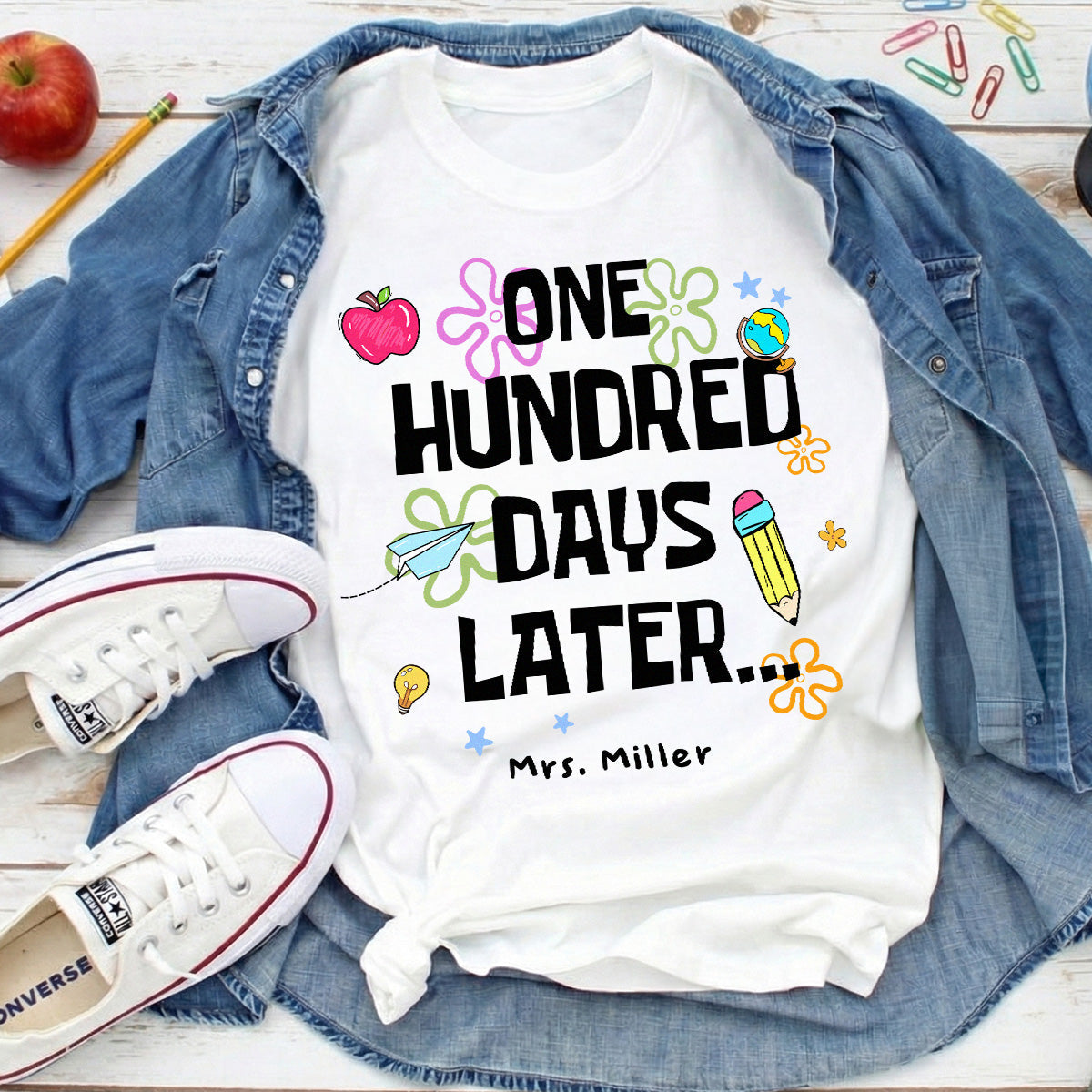 One Hundred Days Later 100 Days Of School Celebration - Personalized Shirt