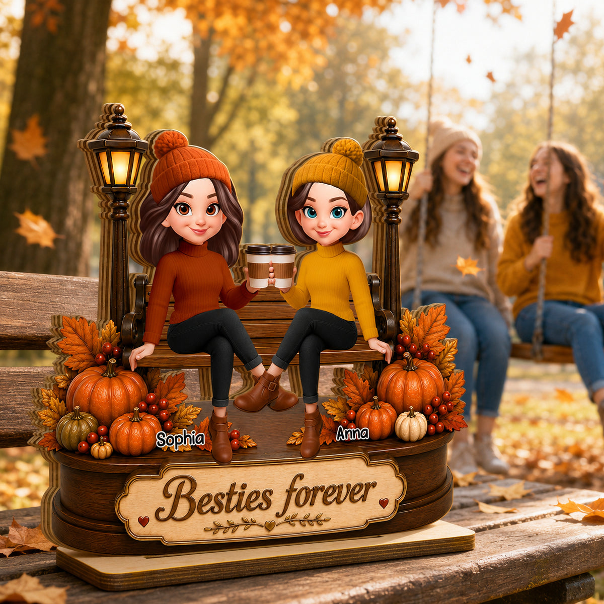 We've Been Friends For So Long - Personalized 2-Layered Wooden Plaque - Fall Season, Birthday Gift For Friends, Besties, Sisters
