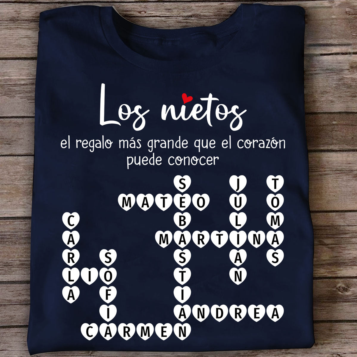 The Greatest Gift You Ever Know Crossword Puzzle Art - Personalized Shirt - Spanish Ver