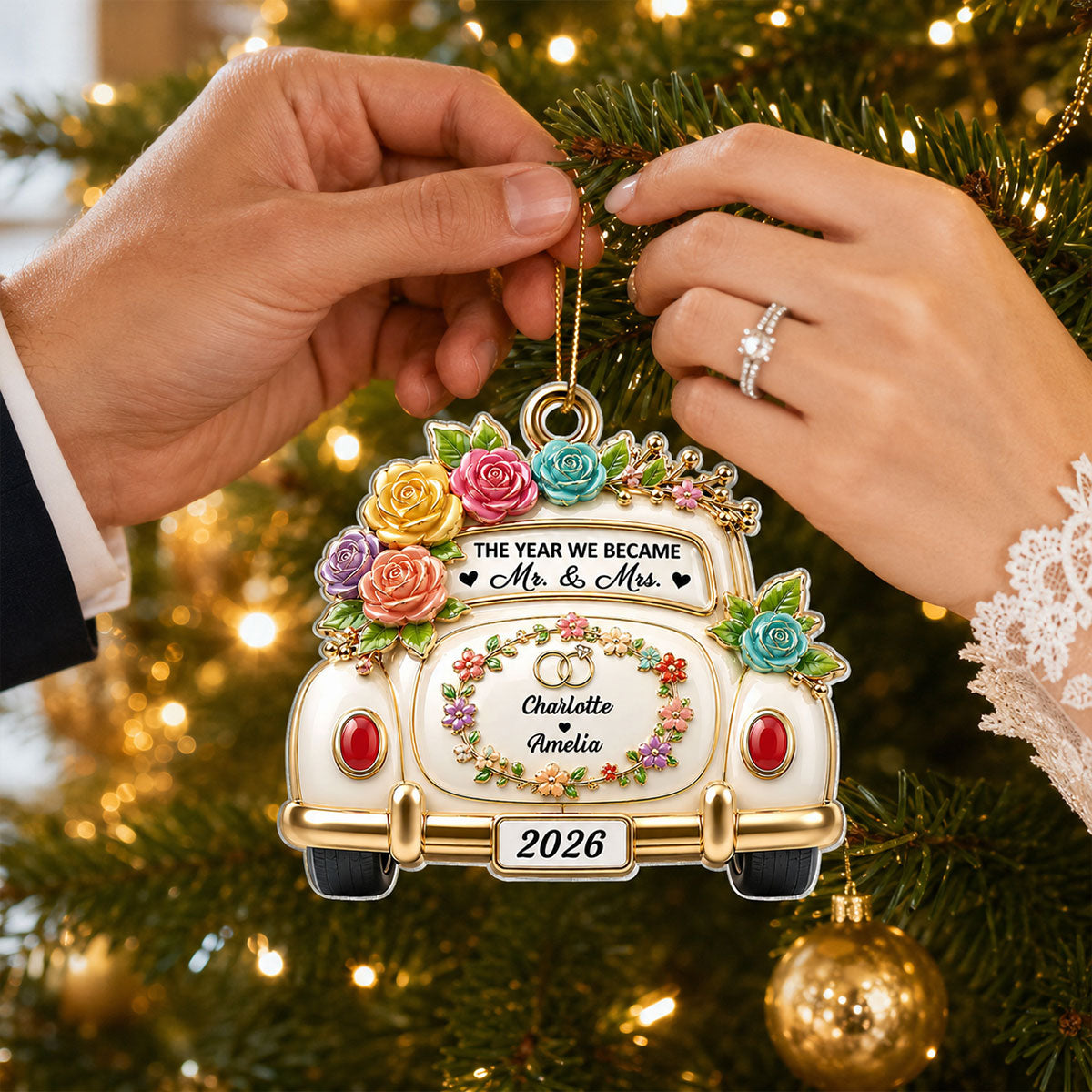 The Best Is Yet To Come - Personalized Acrylic Ornament - Wedding Gifts for Couples Newlyweds 2026