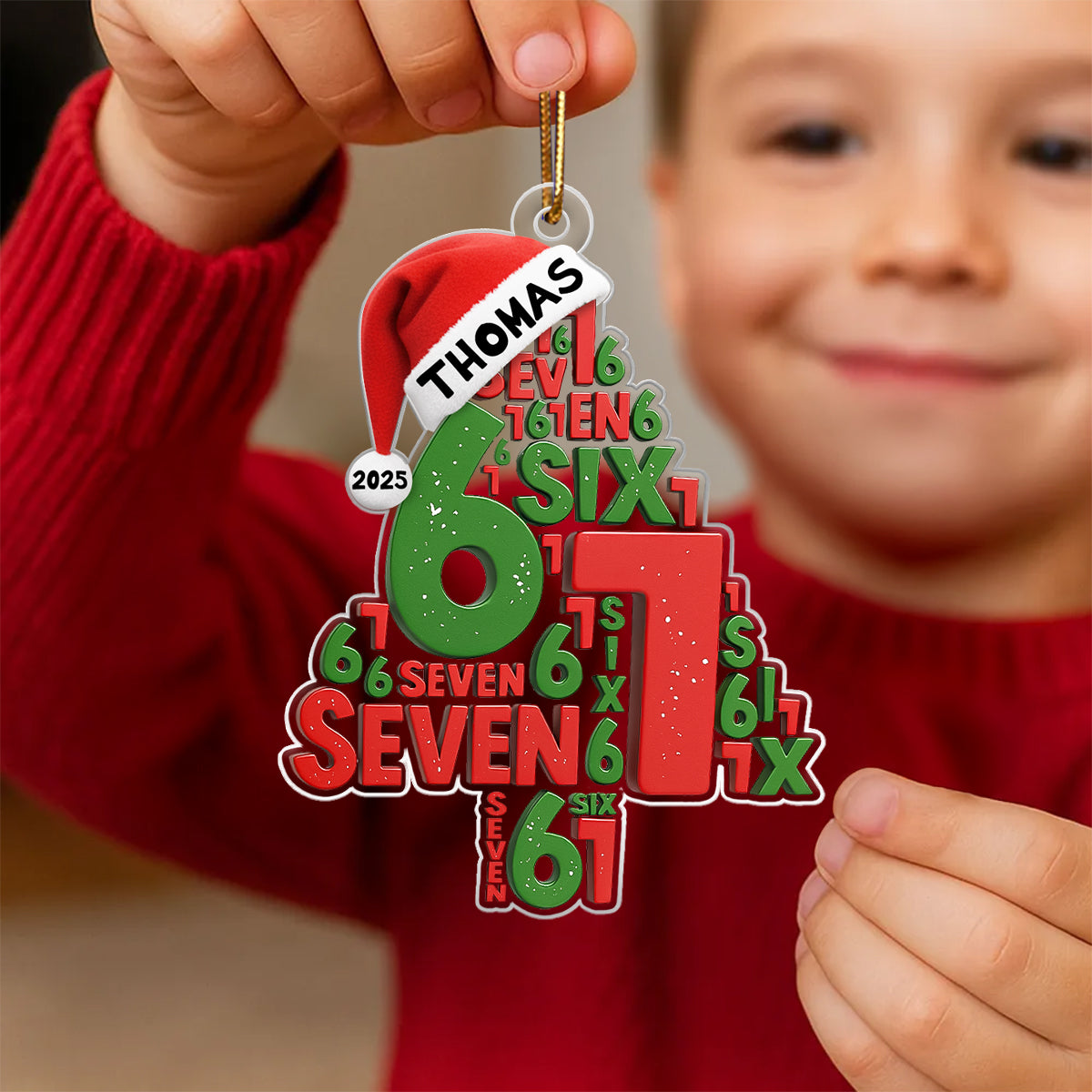Trending Christmas Tree Six Seven - Personalized Acrylic Ornament - Christmas Gift for Kids, Grandskids
