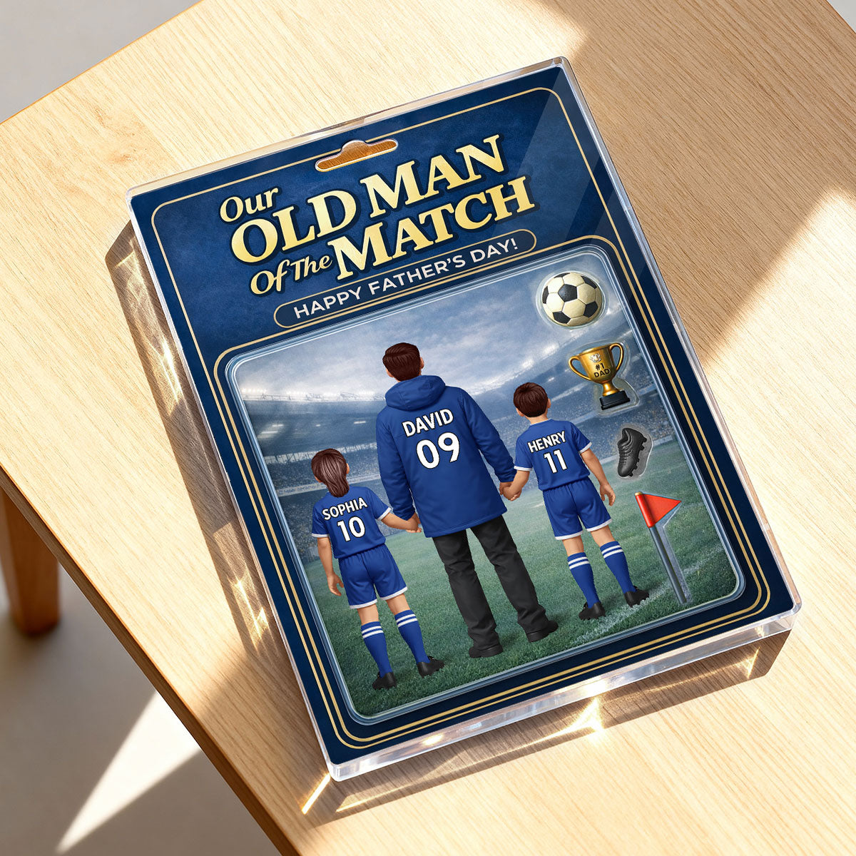 My Old Man Of The Match - Personalised Acrylic Block Plaque - UK  Gift For Football Dad