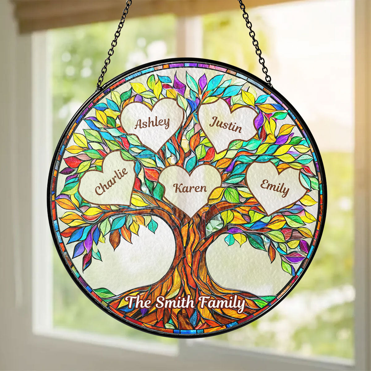 Family Unbreakable Bond Tree of Life - Personalized Suncatcher - Mother's Day Gift for Mom, Wife