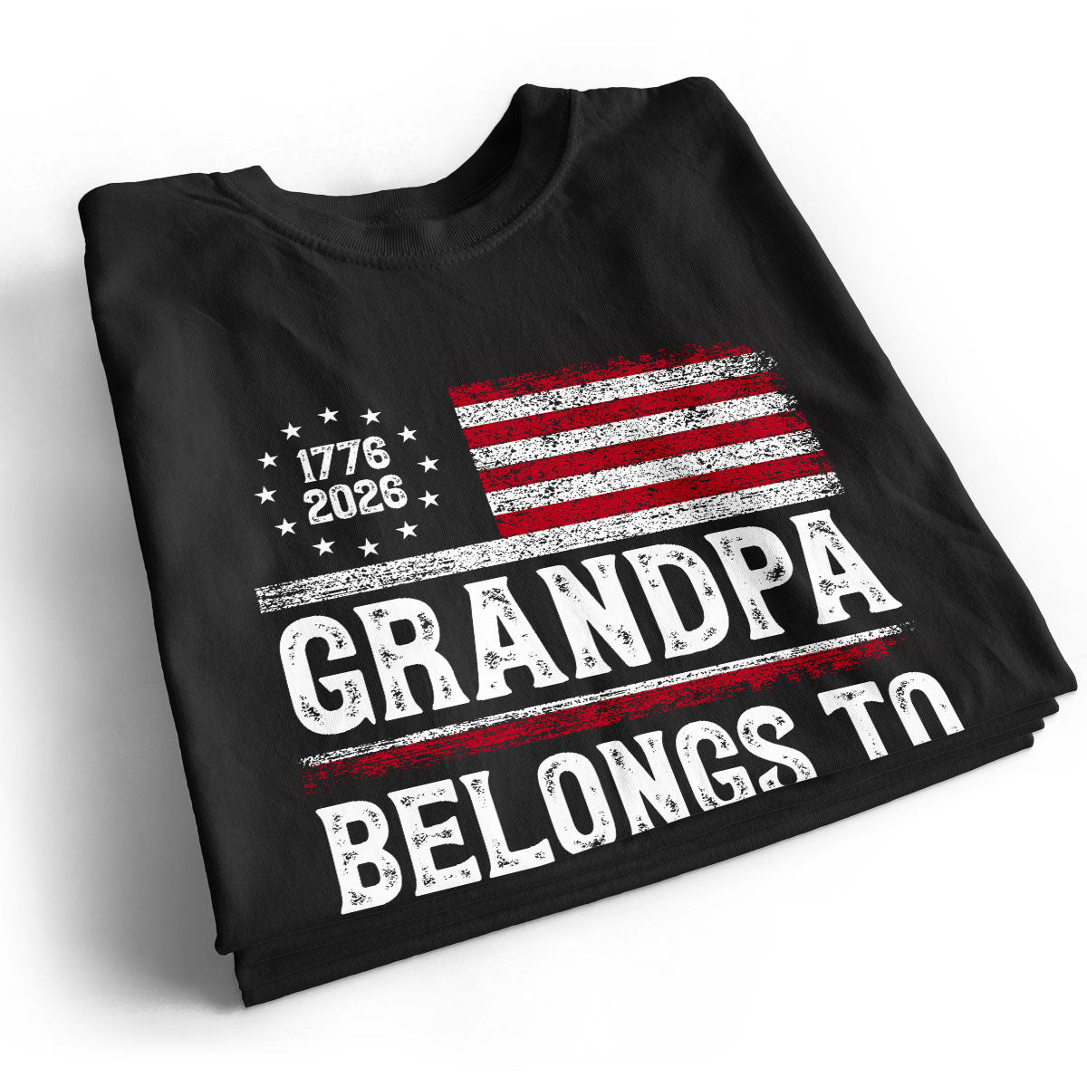 Proud American Grandpa Custom Kids Names Nation Flag American 250th Anniversary - Personalized Shirt - Father's Day Gift For Dad, Grandpa