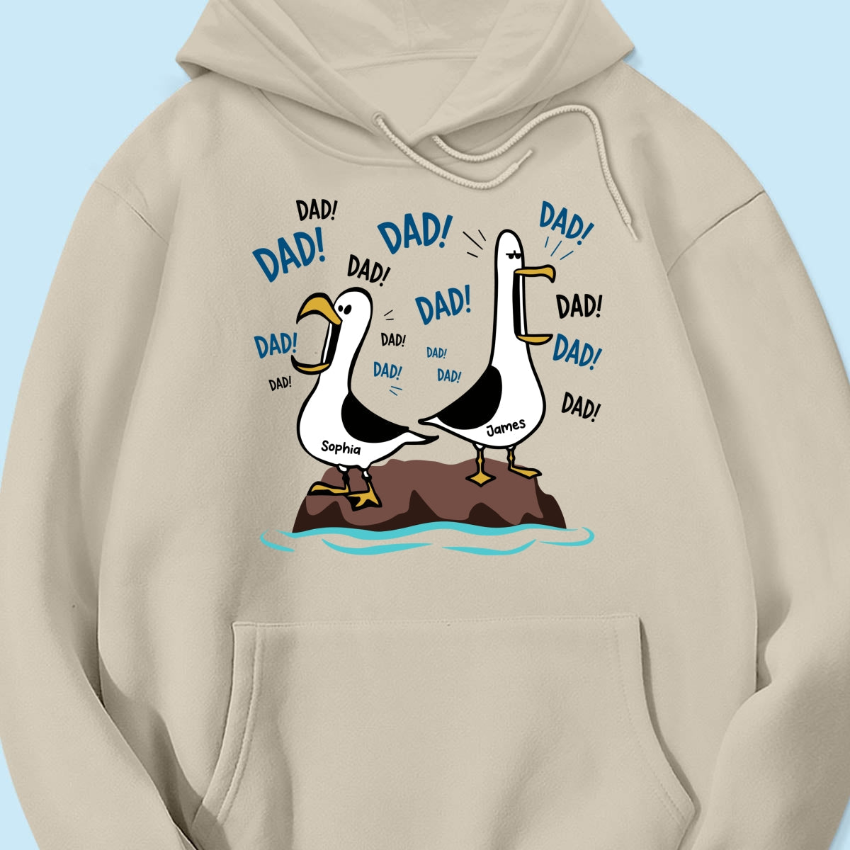 Seagull Dad! Dad! Dad! - Personalized Shirt - Funny Father's Day Gift For Dad, Husband