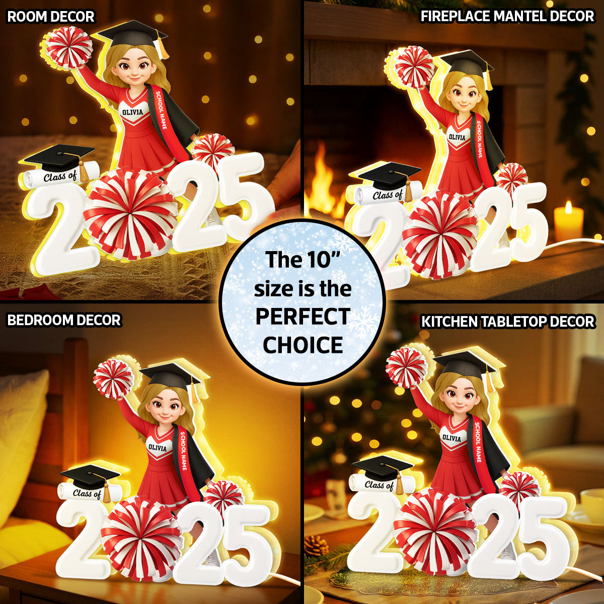 Senior Cheerleader Graduation - Personalized Light Box - Christmas Gift Graduation Gift