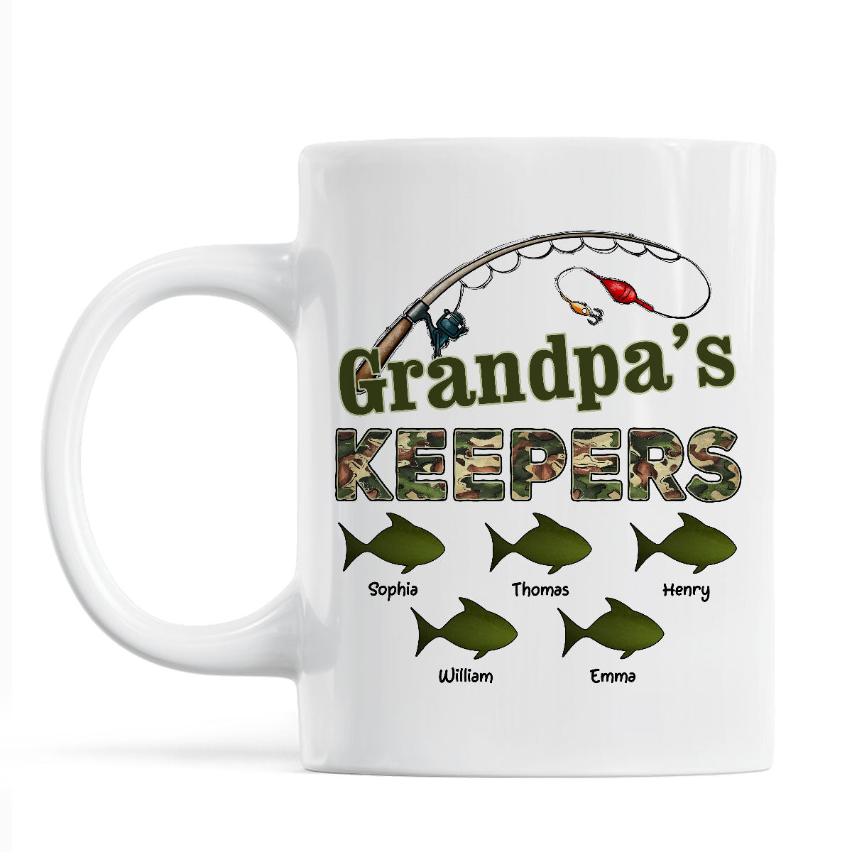 Fishing Grandpa's Keepers - Personalized Mug - Father's Day Gift For Grandpa, Dad