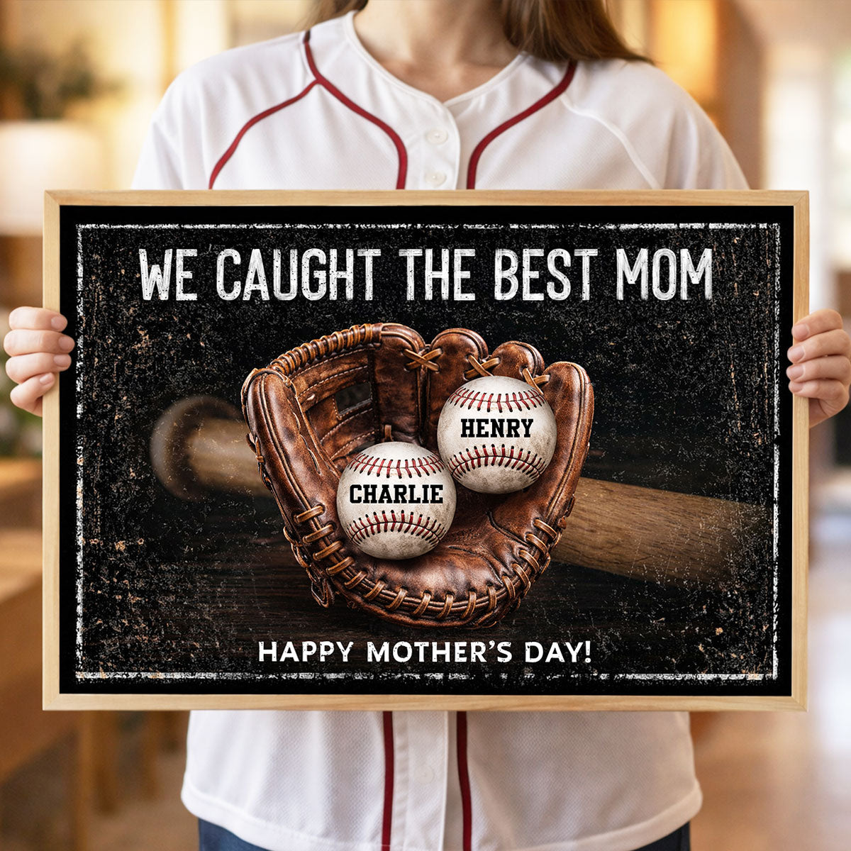 We Caught The Best Mom Dad Grandparents - Personalized Poster - Heartfelt Gift for Her, for Him