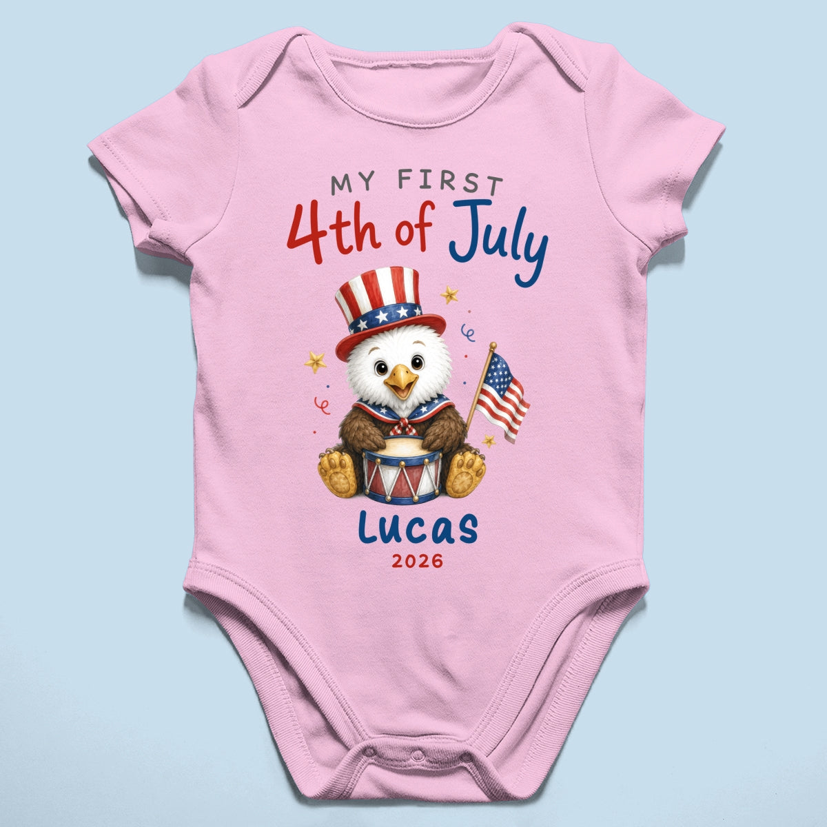 My First 4th Of July - Personalized Baby Apparel - 4th Of July Keepsake For Baby
