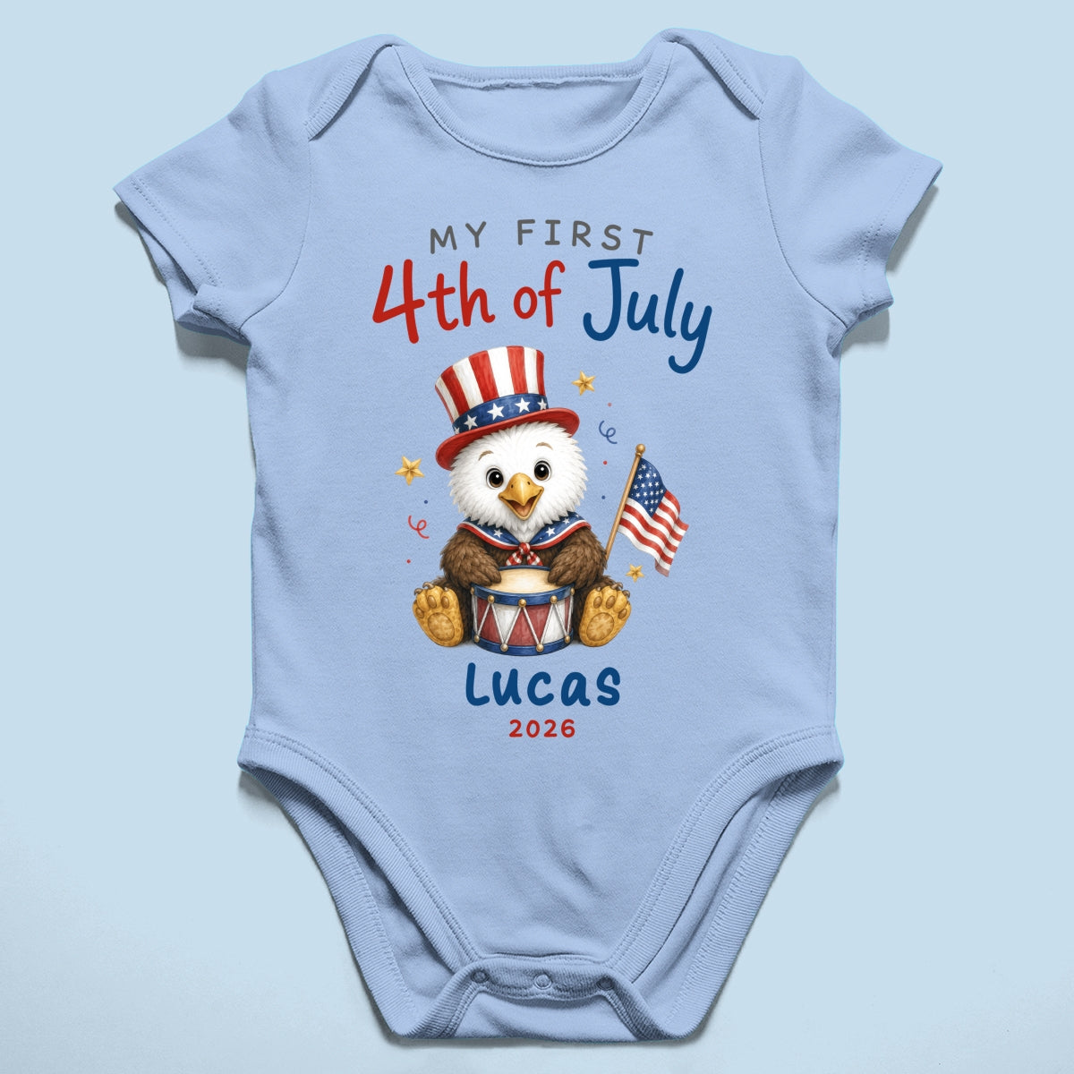 My First 4th Of July - Personalized Baby Apparel - 4th Of July Keepsake For Baby
