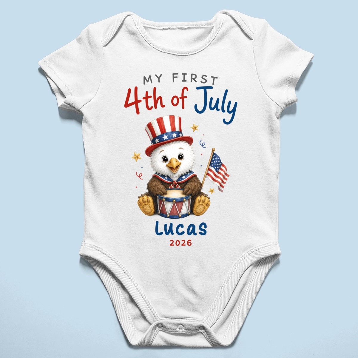 My First 4th Of July - Personalized Baby Apparel - 4th Of July Keepsake For Baby
