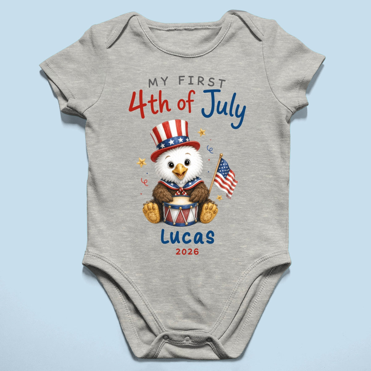 My First 4th Of July - Personalized Baby Apparel - 4th Of July Keepsake For Baby