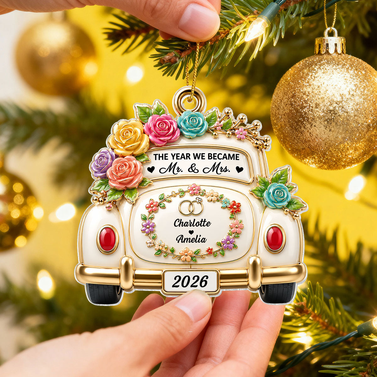 The Best Is Yet To Come - Personalized Acrylic Ornament - Wedding Gifts for Couples Newlyweds 2026