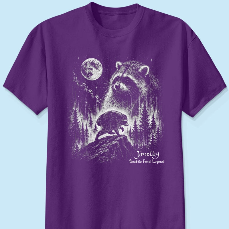 Trending Viral Retro Vintage Jimothy Raccoon Shirt - Trending 2026 Seattle Feral Legend Shirt