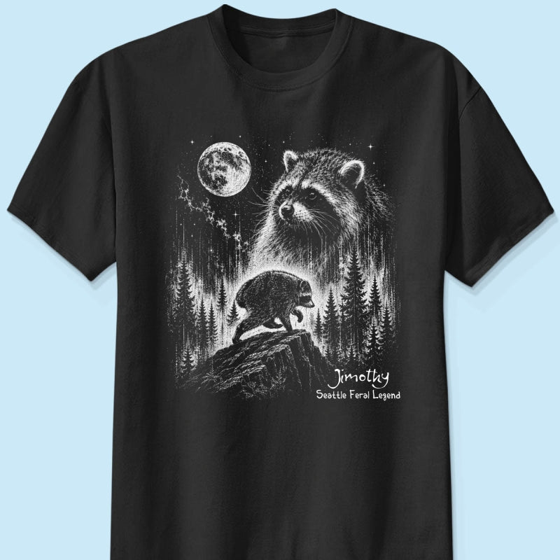Trending Viral Retro Vintage Jimothy Raccoon Shirt - Trending 2026 Seattle Feral Legend Shirt