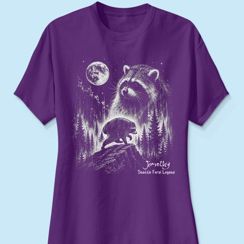 Trending Viral Retro Vintage Jimothy Raccoon Shirt - Trending 2026 Seattle Feral Legend Shirt