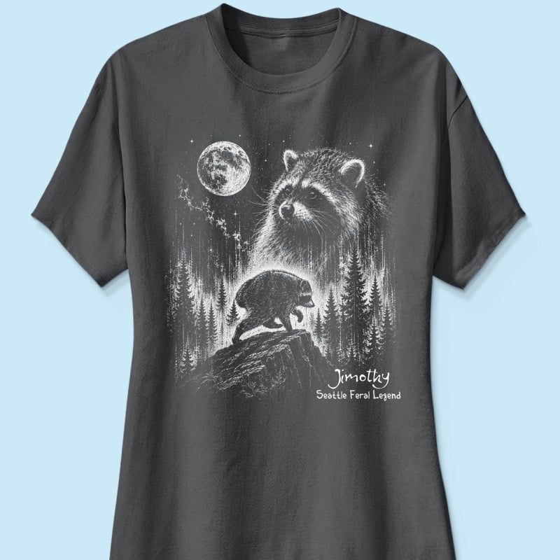 Trending Viral Retro Vintage Jimothy Raccoon Shirt - Trending 2026 Seattle Feral Legend Shirt