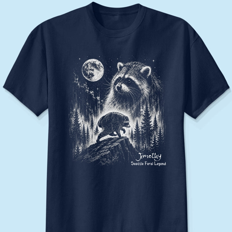 Trending Viral Retro Vintage Jimothy Raccoon Shirt - Trending 2026 Seattle Feral Legend Shirt