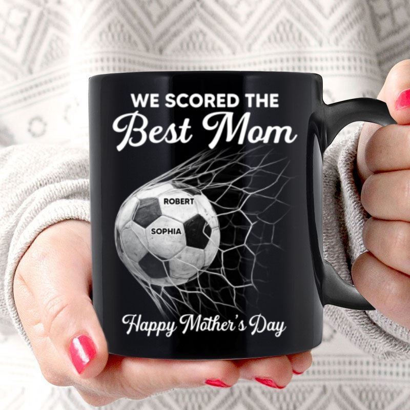 We Scored The Best Mom - Personalized Mug - Mother's Day Gift For Soccer Mom