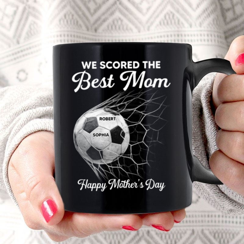 We Scored The Best Mom - Personalized Mug - Mother's Day Gift For Soccer Mom