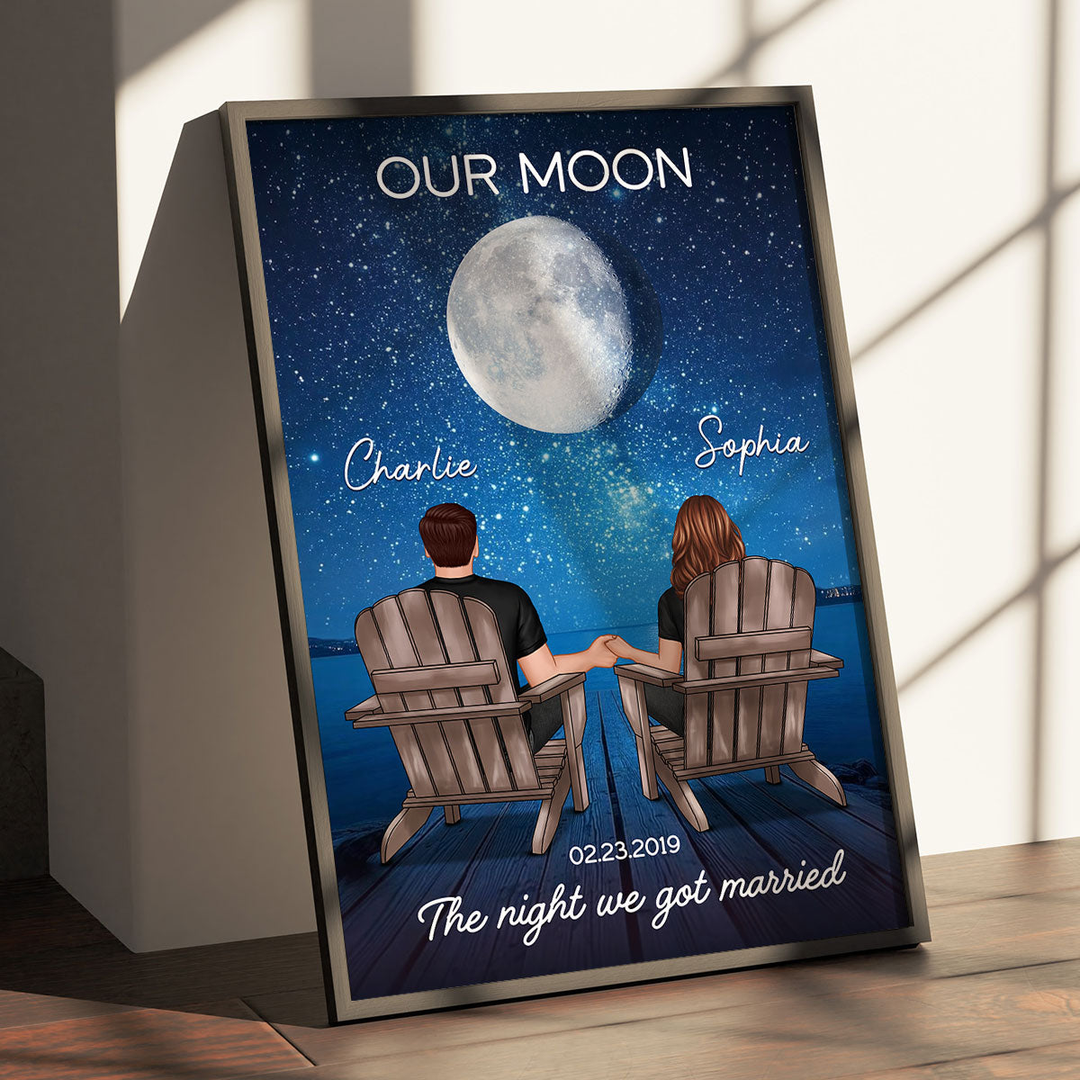 Couple We Got This Custom Moon Phase by Date - Personalized Poster - Sentimental Valentine's Day Gift for Her, for Him
