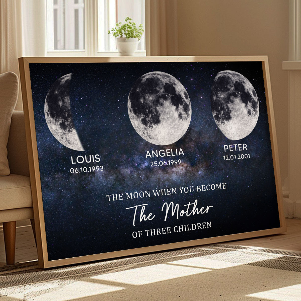Mom Sky Moon Phase - Personalized Poster - Sentimental Mother's Day Gift for Mom