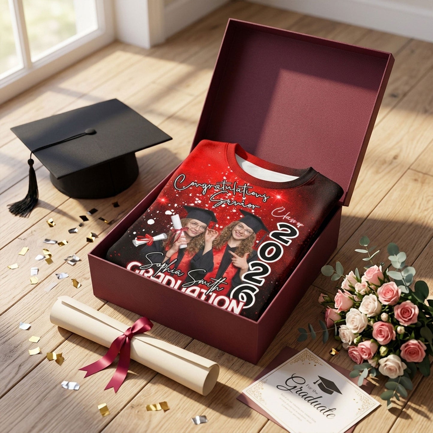 Class Of A Graduate Custom Photo - Personalized Shirt - Family Matching Graduation Shirt, Graduation Party Gift, Senior Class of 2026