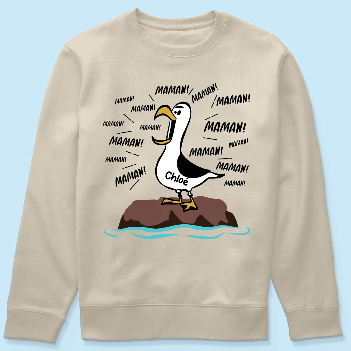 Mouettes Maman! Maman! Maman! – T-shirt Personnalisé – Cadeau Rigolo pour la Fête des Mères