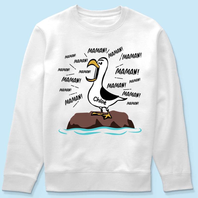 Mouettes Maman! Maman! Maman! – T-shirt Personnalisé – Cadeau Rigolo pour la Fête des Mères