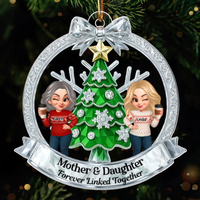 Like Mother Like Daughter - Personalized Acrylic Ornament - Christmas Gift for Mom, Daughter