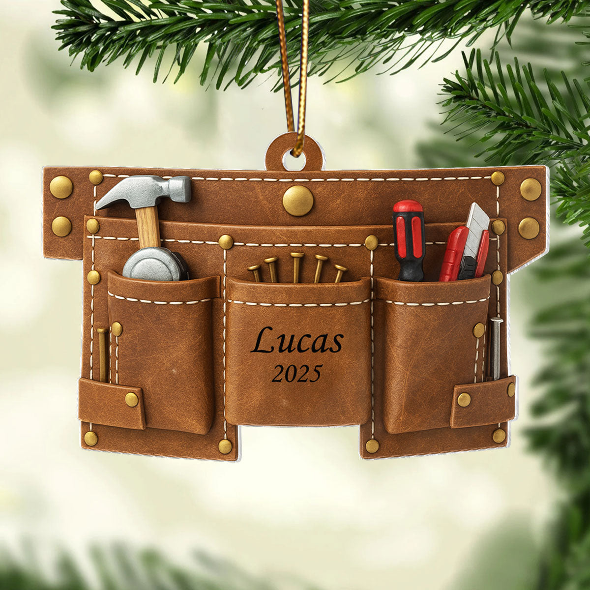 Proud Carpenter Craftsmanship – Personalized Acrylic Ornament – Gift for Skilled Woodworkers