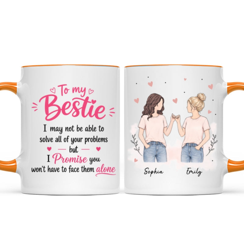 To My Bestie Pinky Promise Besties - Personalized Mug - Friendship Keepsake For Best Friends