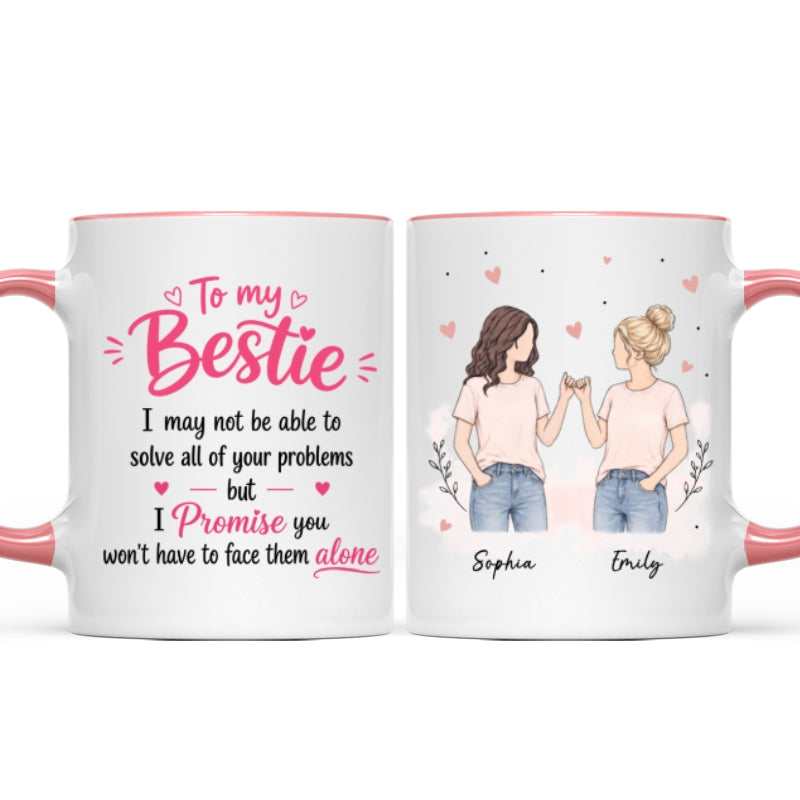 To My Bestie Pinky Promise Besties - Personalized Mug - Friendship Keepsake For Best Friends
