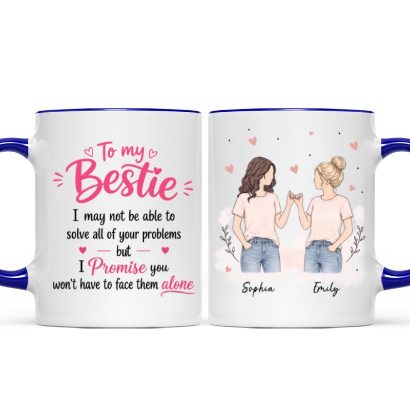 To My Bestie Pinky Promise Besties - Personalized Mug - Friendship Keepsake For Best Friends