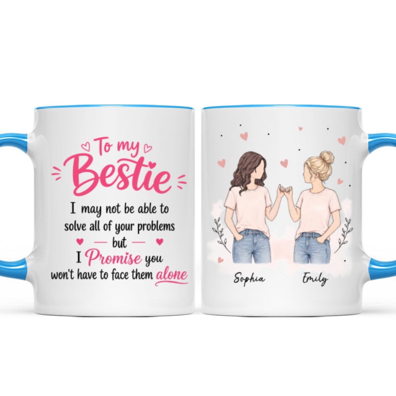 To My Bestie Pinky Promise Besties - Personalized Mug - Friendship Keepsake For Best Friends
