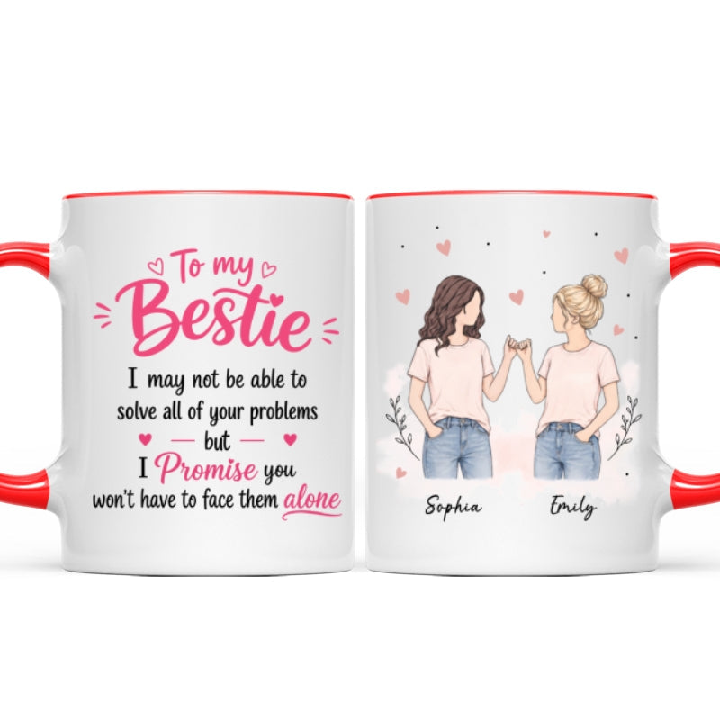 To My Bestie Pinky Promise Besties - Personalized Mug - Friendship Keepsake For Best Friends