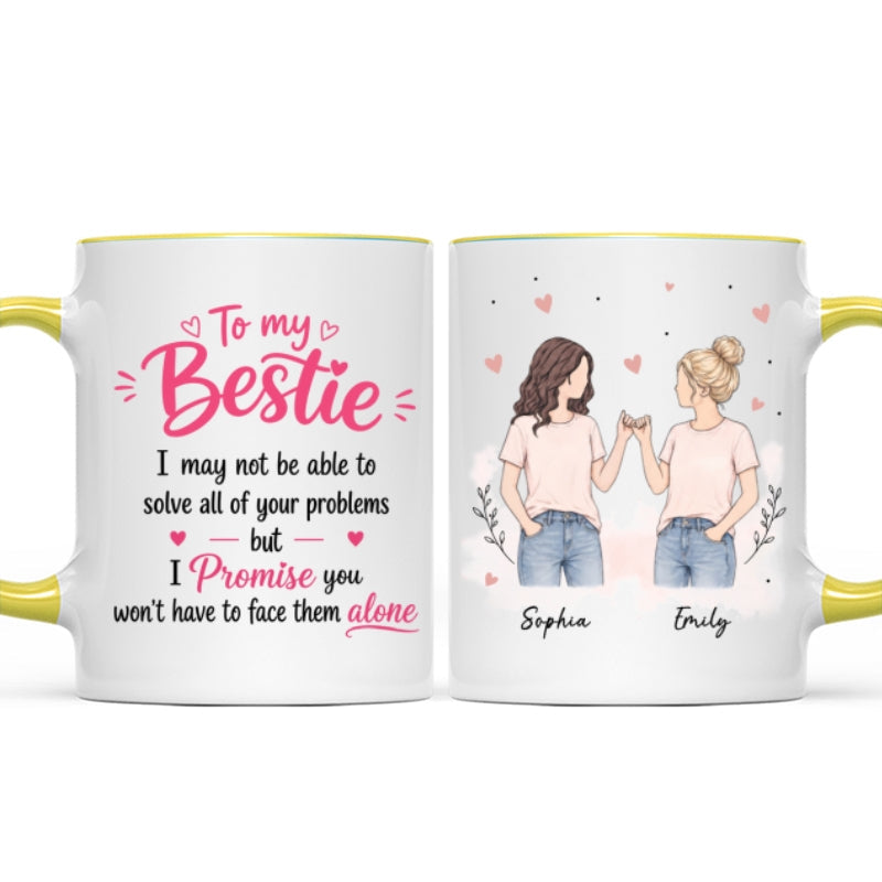 To My Bestie Pinky Promise Besties - Personalized Mug - Friendship Keepsake For Best Friends
