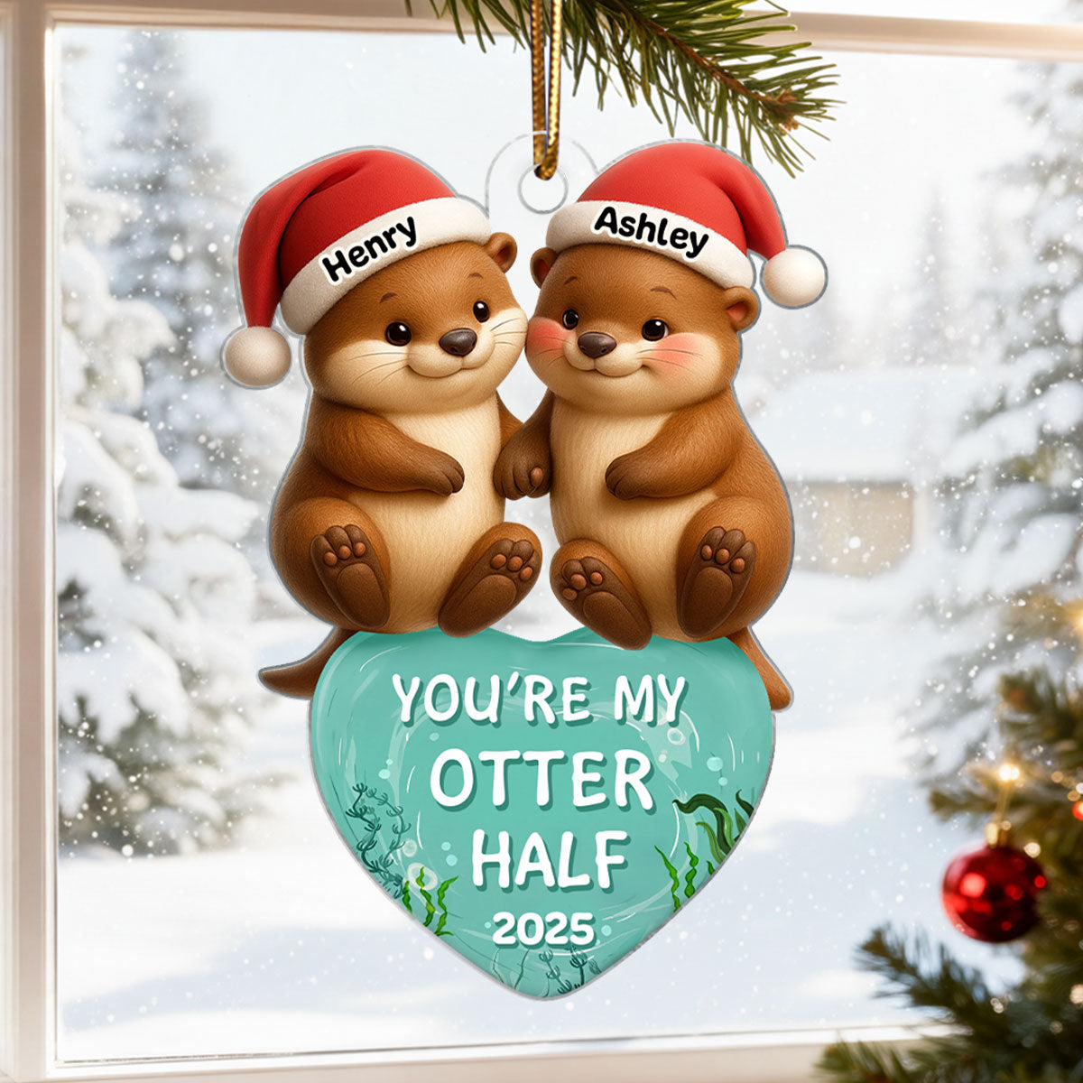 You’re My Otter Half - Personalized Acrylic Ornament - Christmas Gift for Couple