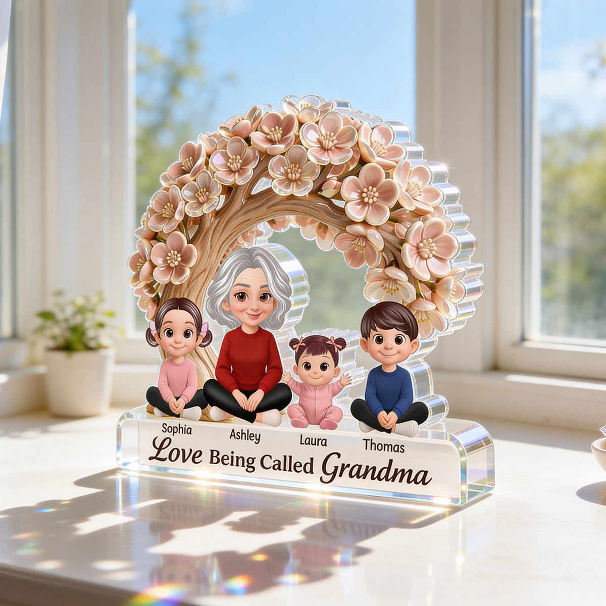 Love Being Called Grandma - Personalized Acrylic Block Plaque - Mother's Day Gift for Grandma, Mom, Wife