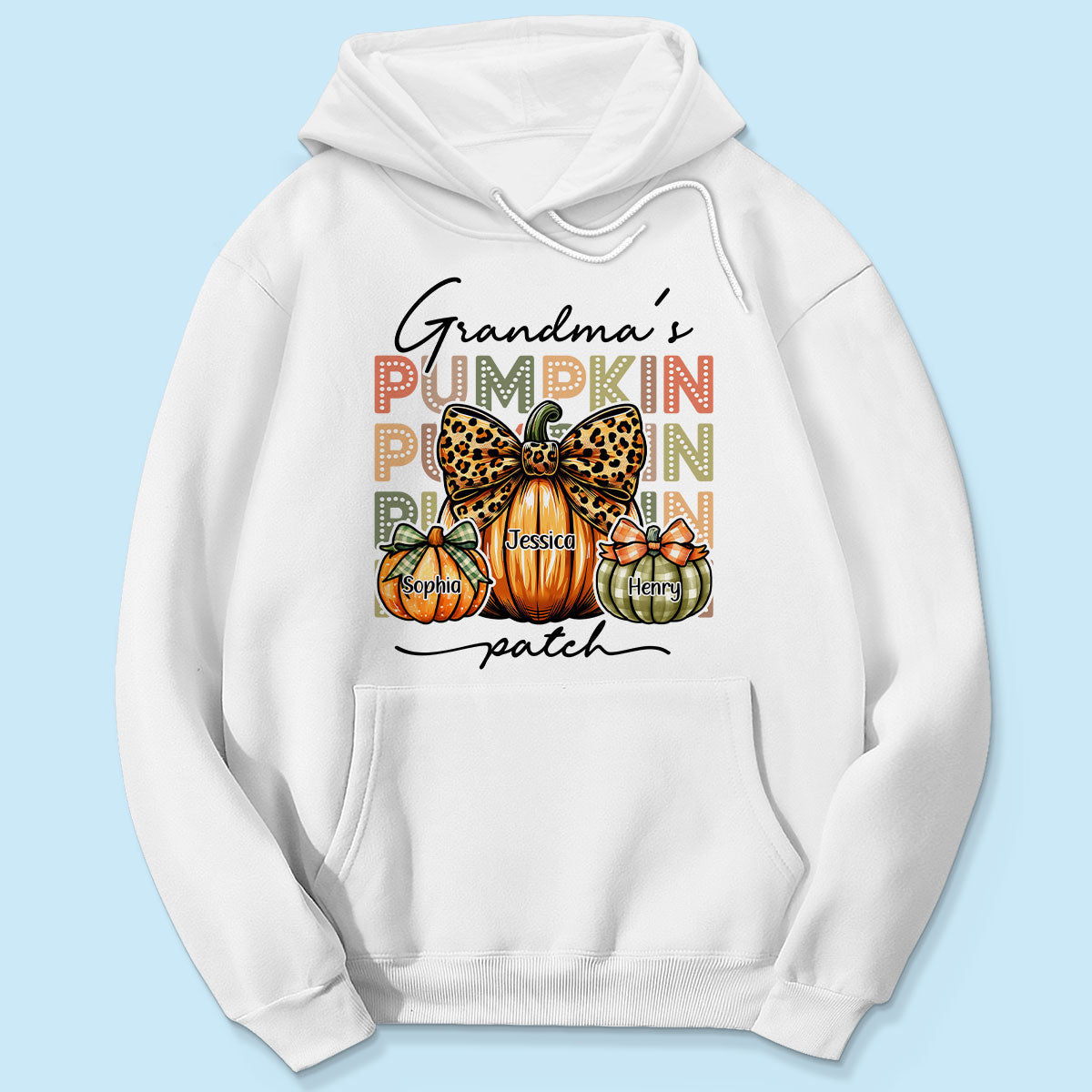 Grandma's Pumpkin Patch Retro Style Personalized Shirt