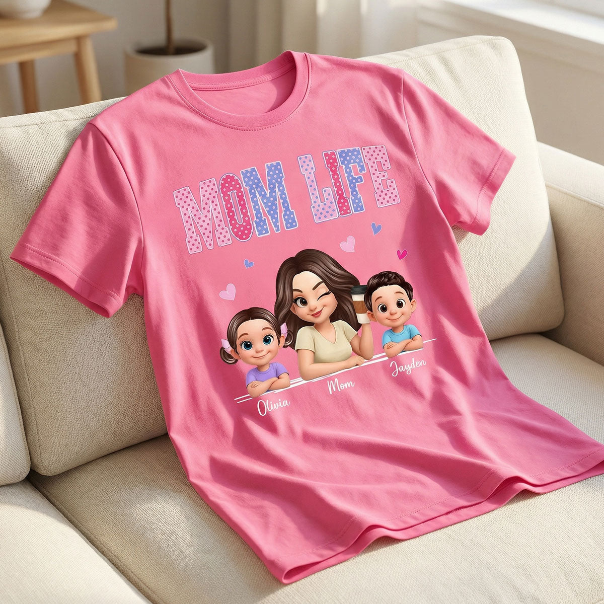 Trending 2026 Polka Dot Pattern Spring Summer Vibe Mom Life - Personalized Shirt - Gift For Mom
