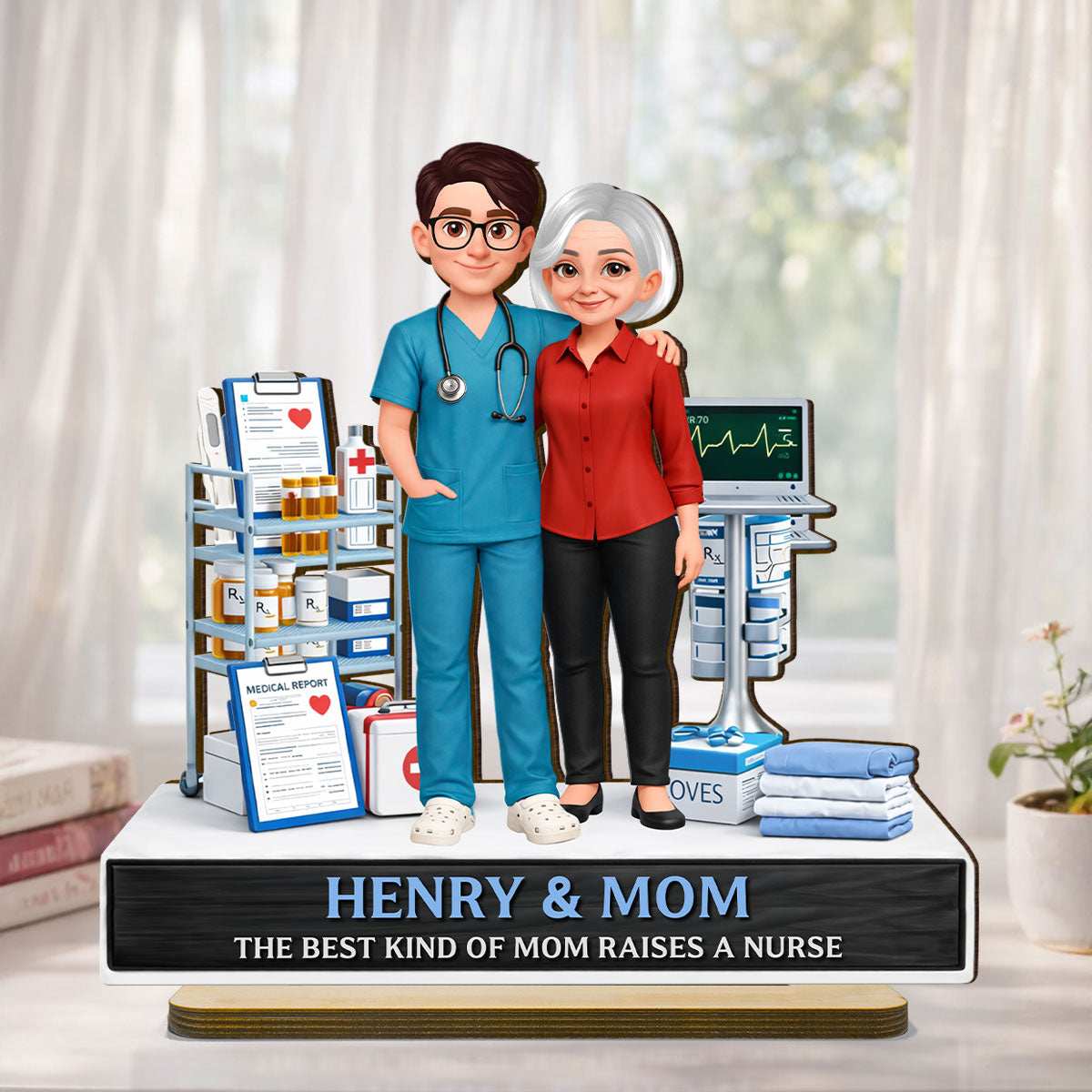 The Best Kind Of Mom Raises A Nurse - Personalized 2-Layered Wooden Plaque