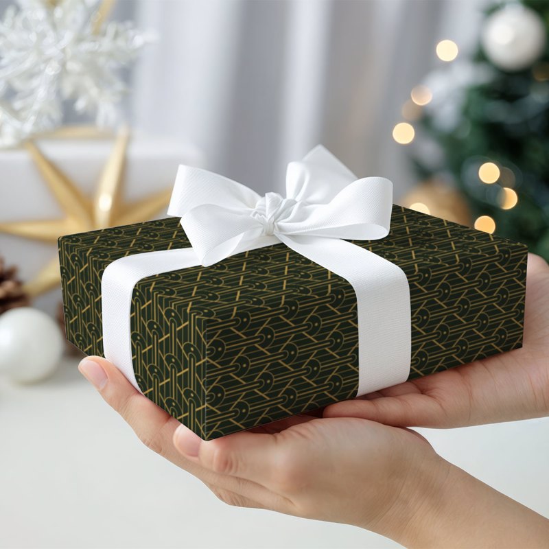 Golden Art Deco Gift Wrapping Paper