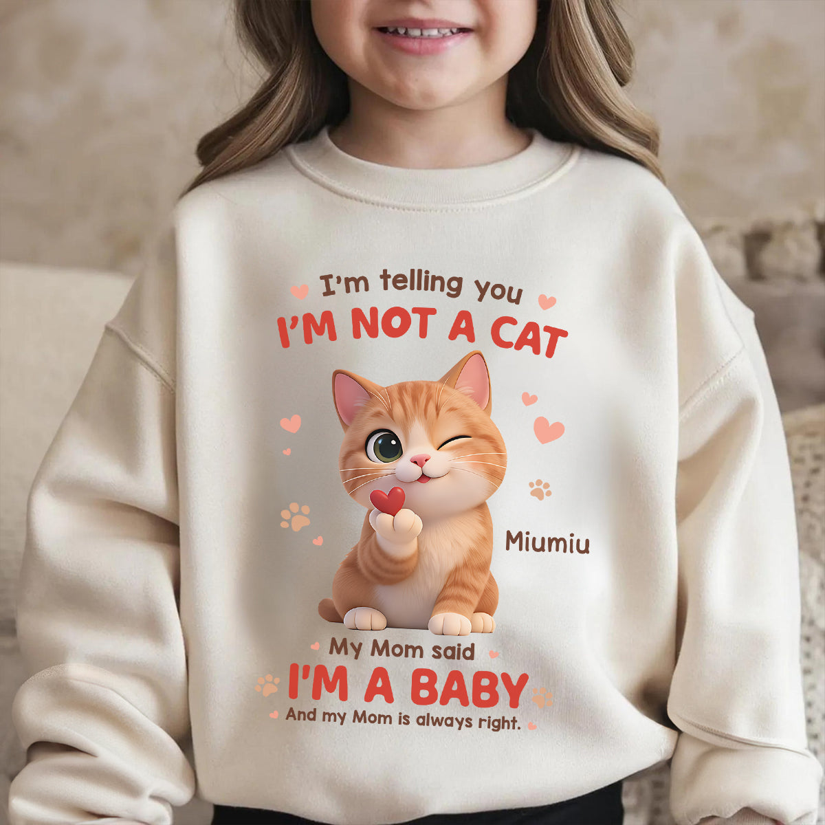 I'm Telling You I'm Not A Cat - Personalized Shirt - Sentimental Gift for Cat Moms