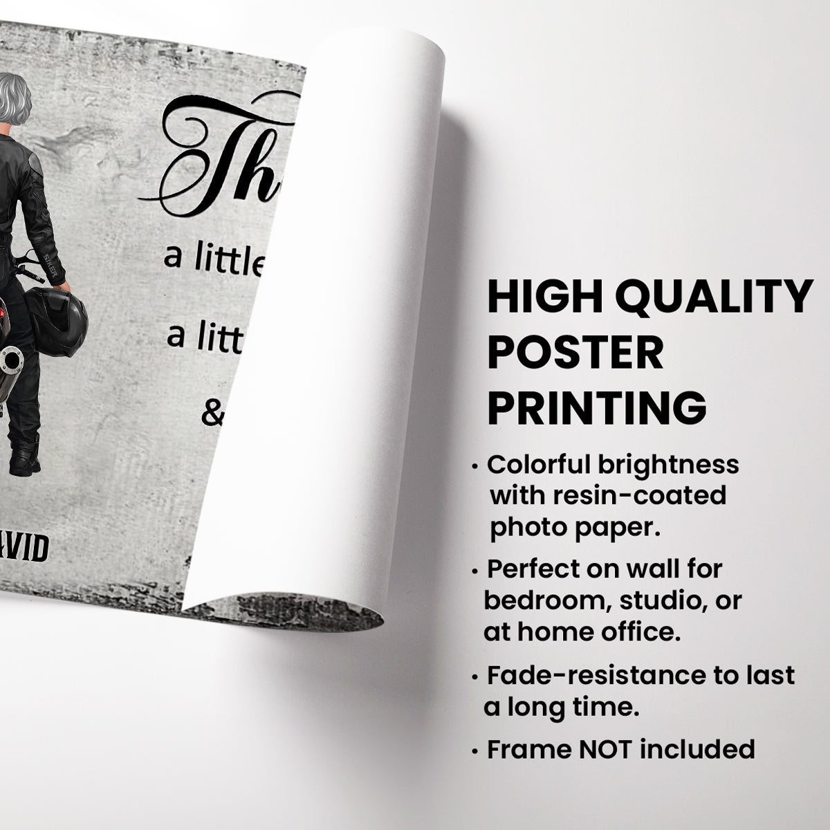 This is Us A Little Bit Crazy A Little Bit Loud Biker Couples - Personalized Poster - Anniversary Gift for him, for her